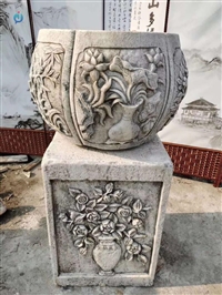 石雕花盆 别墅装饰景观石雕