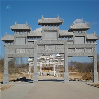  村口牌楼仿古建筑石雕