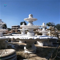  大理石欧式喷泉 园林石雕喷泉摆件 