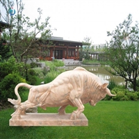 大理石牛雕塑 公园动物石雕