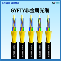 24芯非金属电力通信光缆 黑色 GYFTY-24B1 无金属FRP加强通信光纤