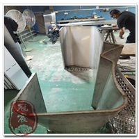  定制酒店售楼部大堂香槟金不锈钢水波纹吧台金属服务接待台