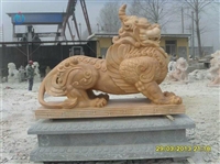  动物雕塑  大理石貔貅 石雕