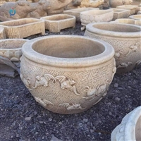  石雕花盆 欧式花钵广场景观雕塑
