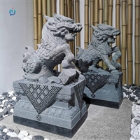  芝麻黑麒麟石雕 动物雕刻