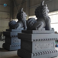  石雕獬豸 独角兽石材动物 