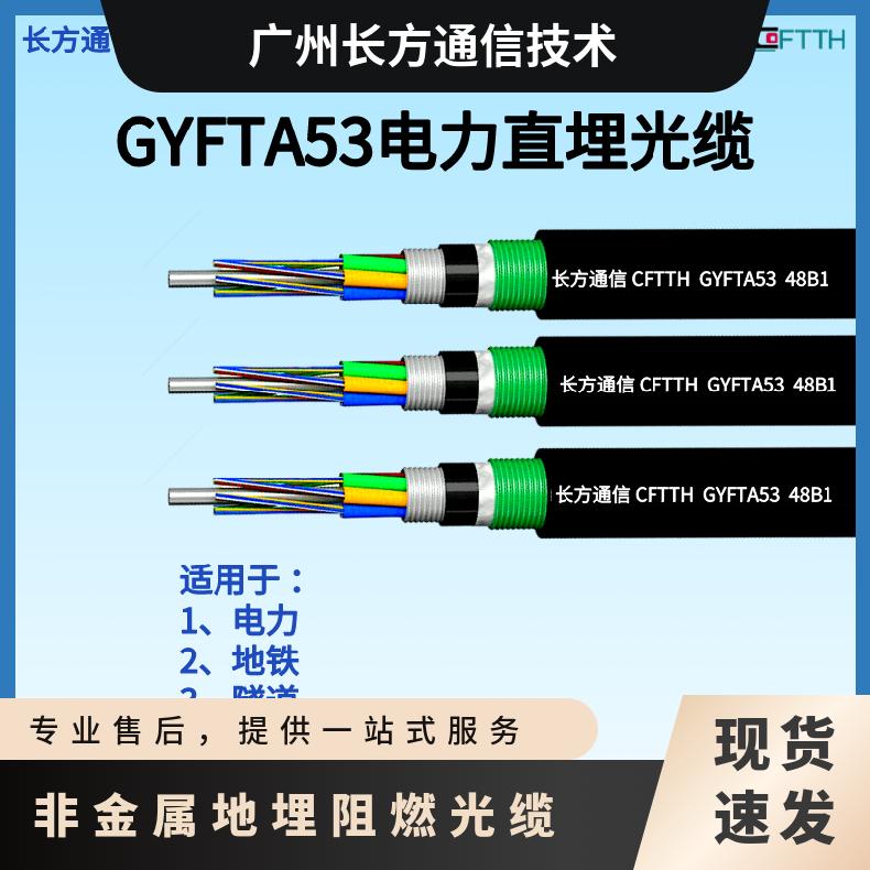 24芯地埋导引缆 GYFTA53-24B1 36芯非金属阻燃GYFTZY光缆