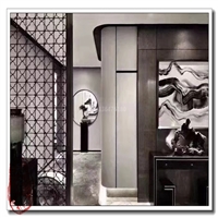 山峦不锈钢屏风 304别墅 水玄关背景墙发光隔断