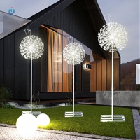 公园不锈钢发光蒲公英雕塑 