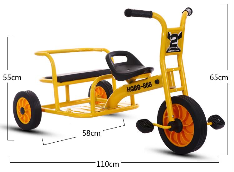 幼儿园脚踏车 儿童三轮车 单人双人脚踏互动玩具车 户外幼教童车