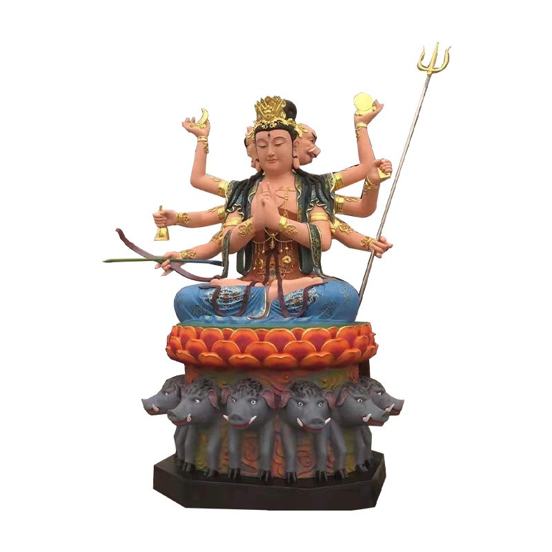 北阴乾元大梵紫光圣母彩绘神像