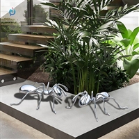 不锈钢园林镜面蚂蚁雕塑 