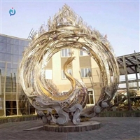 不锈钢抽象孔雀雕塑 动物雕塑  