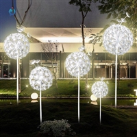 城市不锈钢发光蒲公英雕塑 