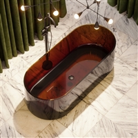 LUSSO浴缸卫浴AMORE系列独立式树脂浴室洁具产品