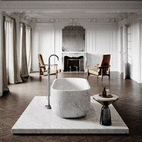 LUSSO浴缸洁具卫浴MUSE系列抛光面大理石独立式产品