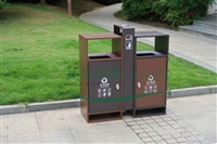 易居 户外市政街道不锈钢垃圾桶 公园金属分类果皮箱