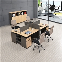 卡位屏风办公桌 员工工位职员桌 简约木质办公家具 环保实木颗粒板