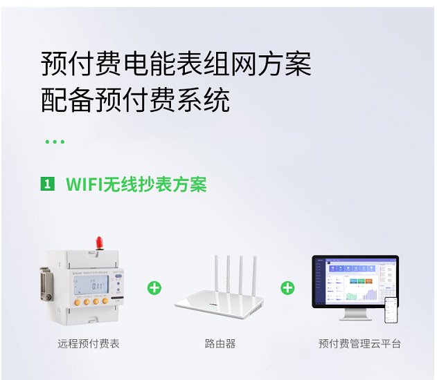 安科瑞三相DTSY1352-NK/WiFi组网抄表预付费远程智能电表