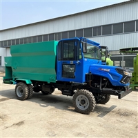 电动三方添草车 饲养饲料撒料车 肉牛大容量抛料车