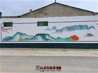 上海水墨墙体画H 墙壁国画 新视角彩绘 可画室内与室外山水