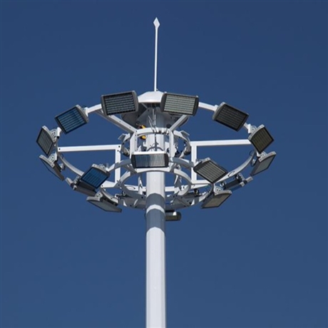 大功率电动升降式高杆灯 20米户外体育场照明灯 LED400W投光灯
