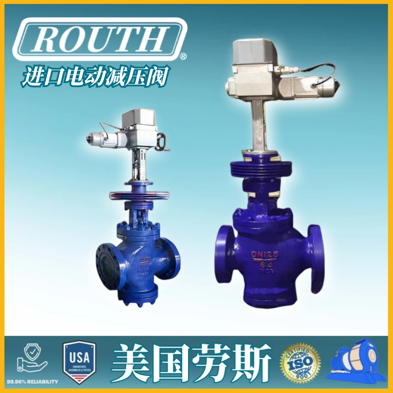 美国劳斯 进口电动减压阀 RTJ 氩气 空气 直通 螺栓 聚四氟乙烯填料 ROUTH