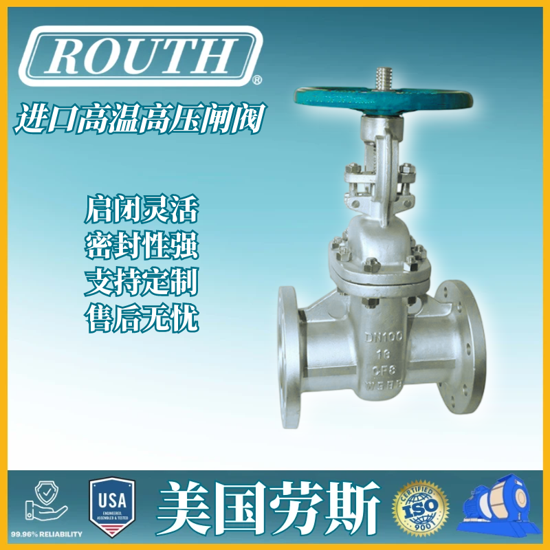 进口高温高压闸阀 RTZ 弹性软密封 低温锻钢 波纹管 美国劳斯ROUTH