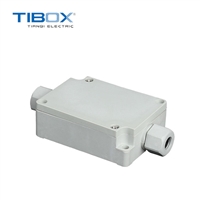 TIBOX一进一出带防水接头6P端子接线盒户外PBT材料配电密封箱