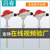 温度传感器 铠装热电偶K型输出4-20mA高精度PT100温度变送器