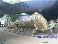  玻璃钢开荒牛雕塑拓荒牛雕塑华尔街牛雕塑 铸铜牛雕塑户外摆件