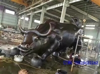 华尔街牛雕塑 铸铜牛动物雕像拓荒牛黄犀牛耕牛开拓水牛铜雕