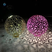 公园不锈钢发光镂空雕塑 