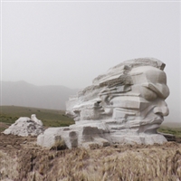 新疆现代人花岗岩石雕半身像