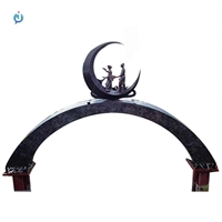 大型锻铜鹊桥相会雕塑