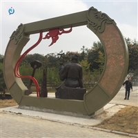 锻铜人物雕塑洪泽湖 平生三级景观雕塑 