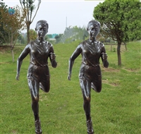 铸铜运动休闲人物雕塑 