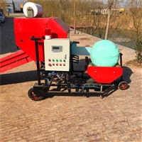 圆型草捆裹包机 玉米秸秆收捆机 全自动打捆收膜机