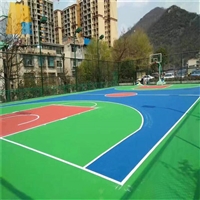 桂林8mm硅pu球场,户外运动地面,颜色鲜艳