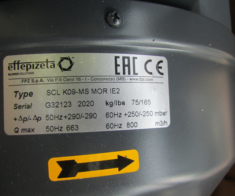 FPZ 風機 SCL  K04-MS MOR  0.75-0.9kw （1）