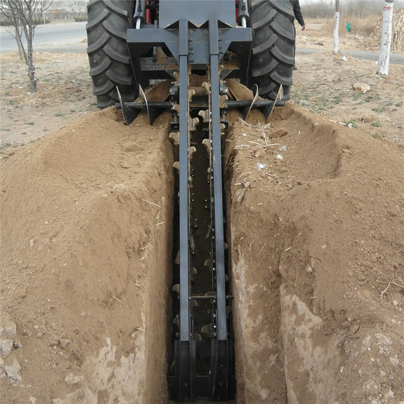 大型农用链条开沟机 工程管道电缆挖沟机 水利灌溉泥土链式开槽机