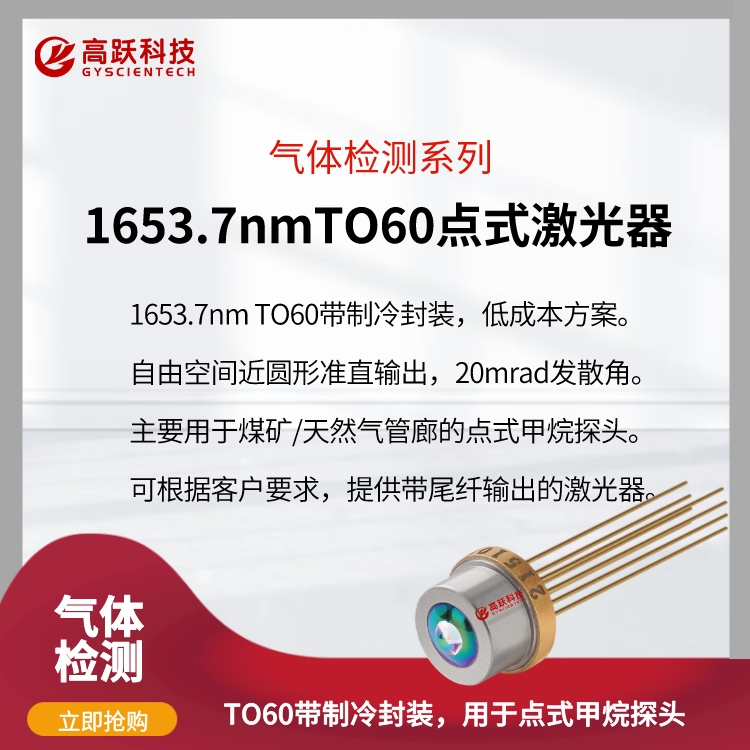 1653.7nmTO60点式激光器 用于煤矿管廊点式探头 成本低