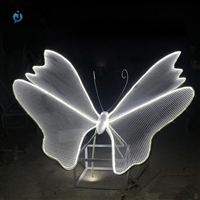 镂空发光蝴蝶不锈钢雕塑 