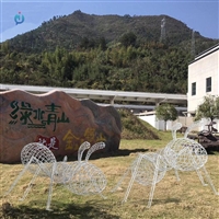 户外公园林景观动物 不锈钢镂空蚂蚁雕塑 