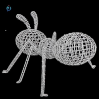   不锈钢镂空蚂蚁 户外园林景观动物雕塑 