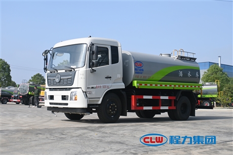 程力7方蓝牌洒水车全柴152马力发动机 法士特6挡变速箱 可以分期