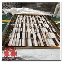 上海厂家供应玫瑰金不锈钢屏风 304别墅不锈钢玄关隔断
