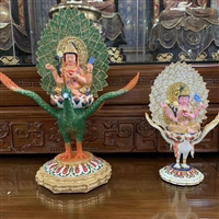 孔雀明王神像1.6米 佛母大孔雀明晚神像 玻璃钢神像 佛像厂家