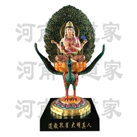 孔雀大 明王神像 树脂佛母大孔雀明王 寺庙景区供奉佛像摆件