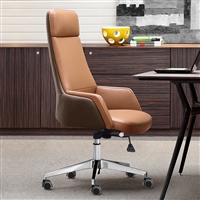 简约轻奢皮质老板椅 舒适久坐电脑椅大班椅 版型颜色定制